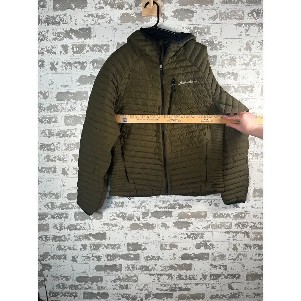 Eddie Bauer | mens Olive green down filled quilted coat